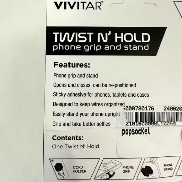 Vivitar Twist N' Hold Polka Dot Phone Grip And Stand Brand New - Picture 2 of 6